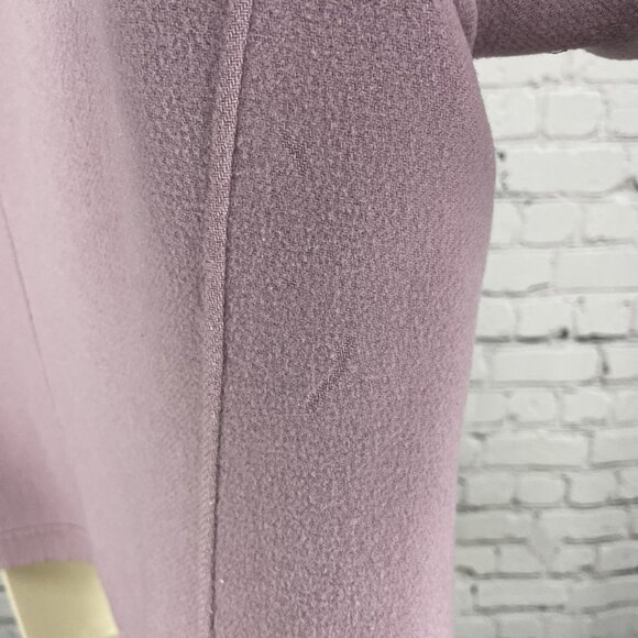 Talbots Purple Wool Blend Snapped Ruffle Closure Jacket Pockets Unlined Size 16 - Picture 6 of 14